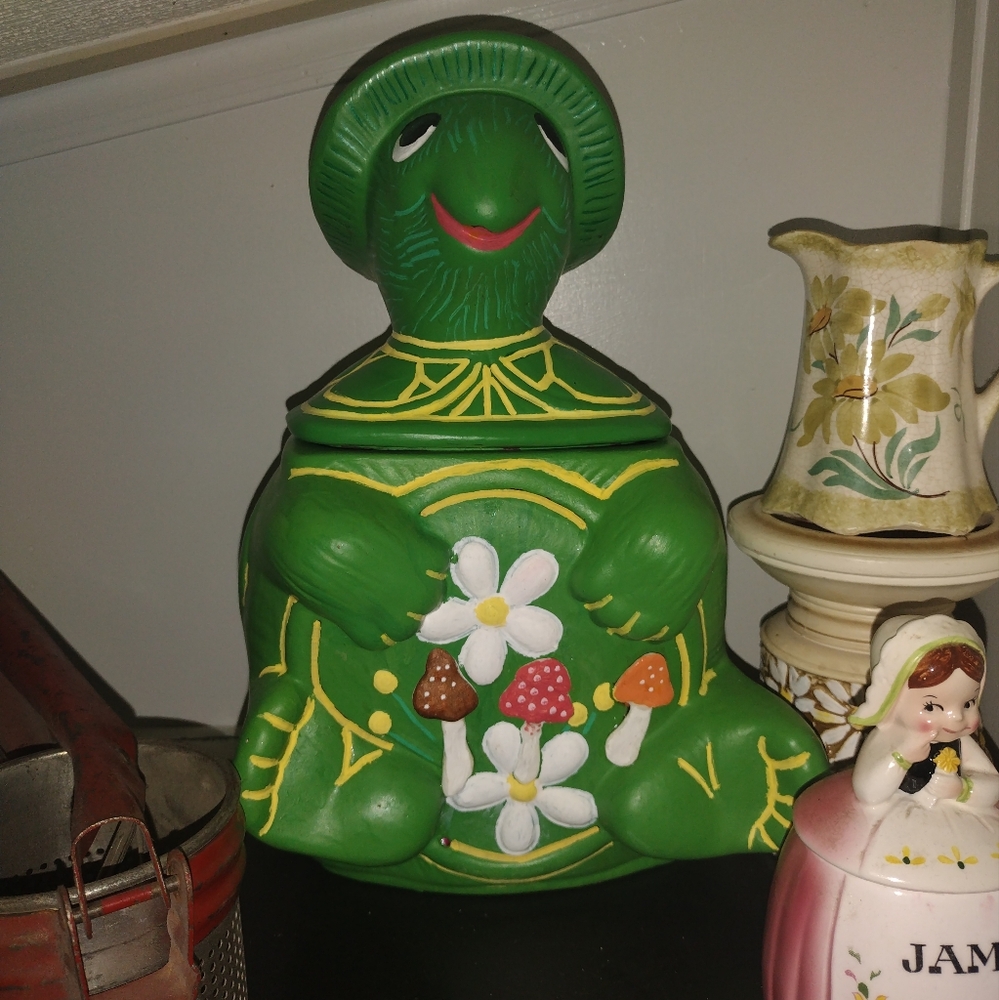 Green Turtle Cookie Jar